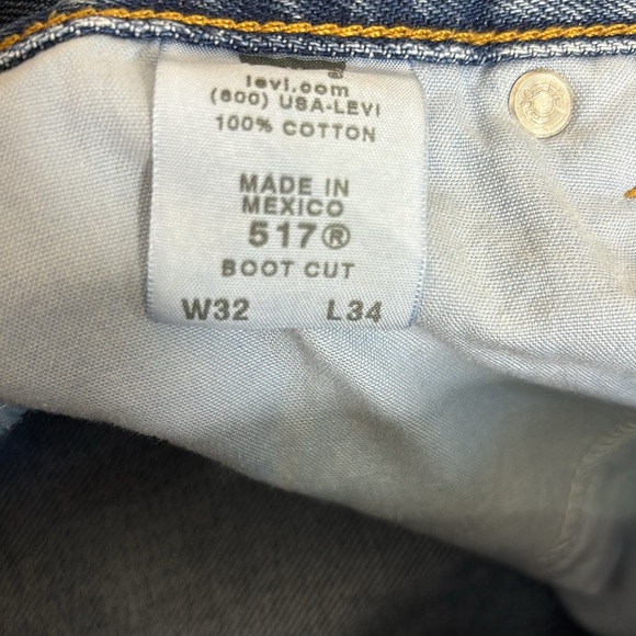 Levi’s | Classic Bootcut Red Tab Jeans | 517 | Stiff Pants | Size W32 L34 - Picture 11 of 12